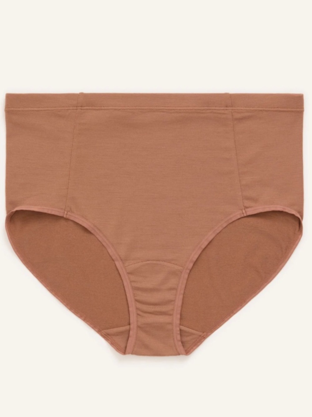 Wooland Mocha merino wool  high waist brief XL
